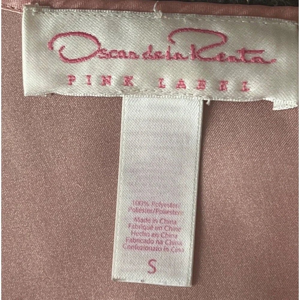 VTG Oscar de la Renta Pink Label Silk Satin Nightie Chemise Dress Soft Girl